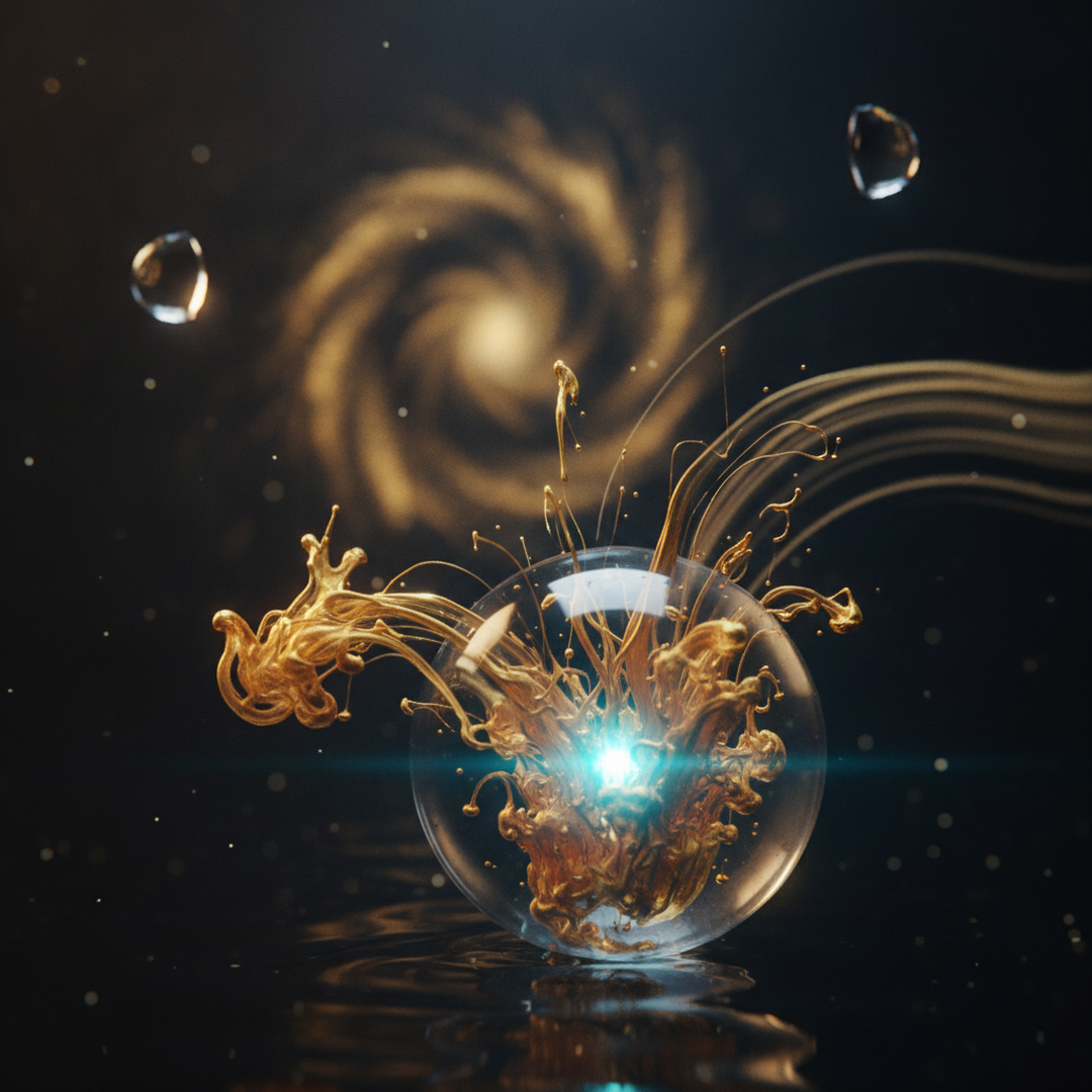 Illustrazione editoriale cinematografica su probabilità e statistica, luce gold su fondo scuro