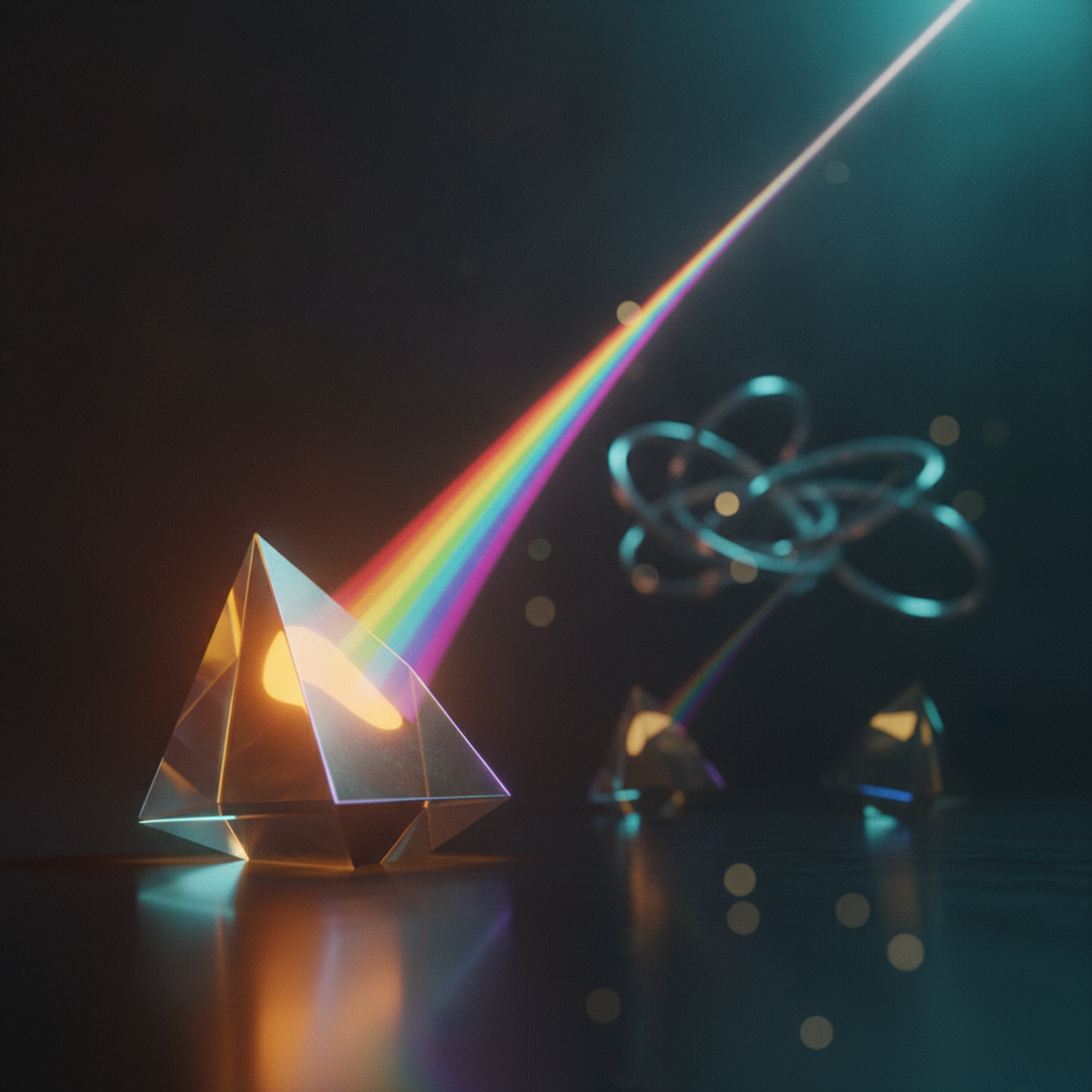 Illustrazione editoriale cinematografica su probabilità e statistica, luce gold su fondo scuro